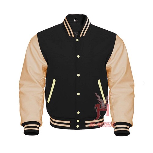 Varsity jacke schwarz wolle - jacke,