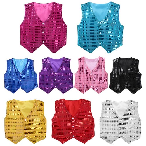 Unisex pailletten weste - pailletten,