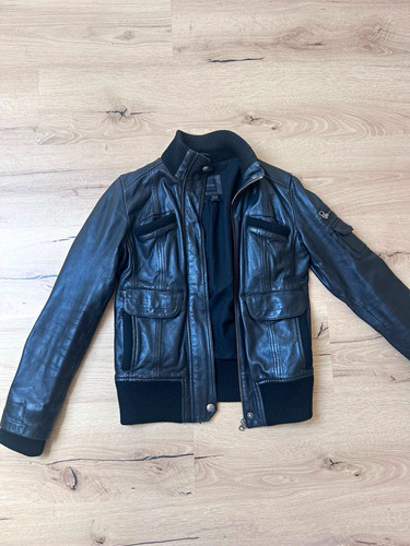Mng mango echtleder - mng, lederjacke